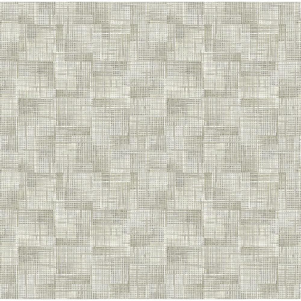 A-Street Prints by Brewster 2972-86156 Ting Taupe Lattice Wallpaper