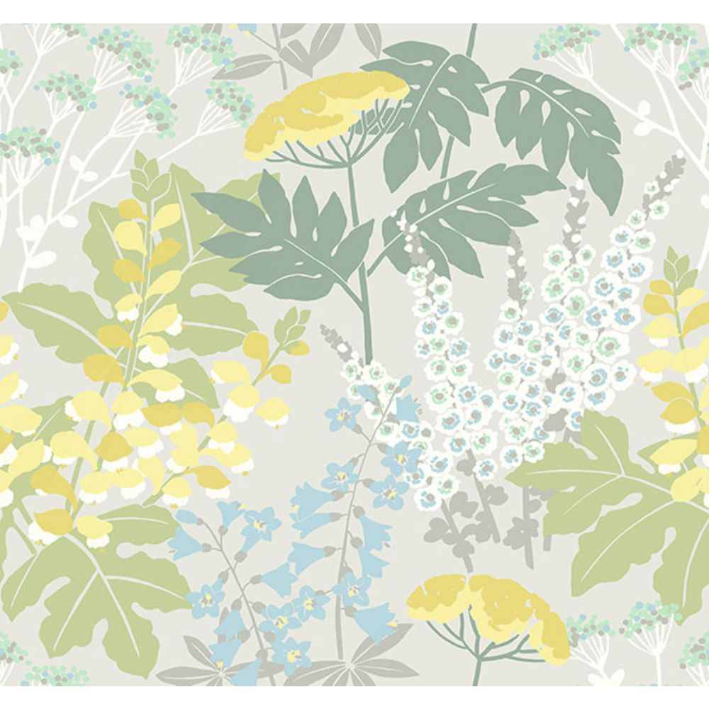 A-Street Prints by Brewster 2973-90009 Brie Pastel Forest Flowers Wallpaper