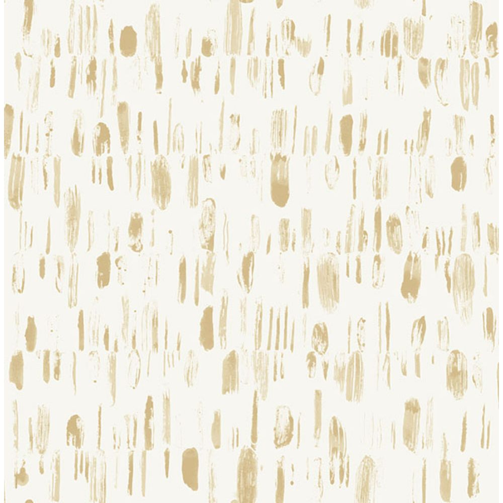 A-Street Prints by Brewster 2973-90203 Dwell Gold Brushstrokes Wallpaper