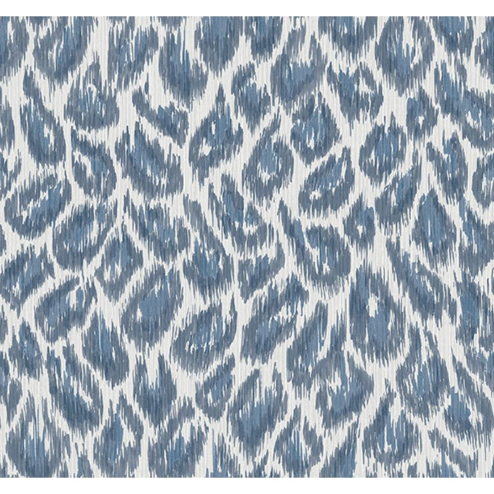 A-Street Prints by Brewster 2973-90301 Electra Blue Leopard Spot String Wallpaper