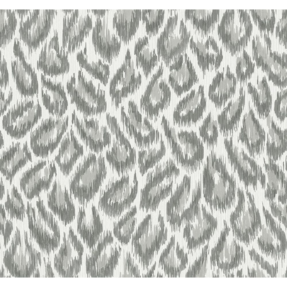 A-Street Prints by Brewster 2973-90302 Electra Grey Leopard Spot String Wallpaper