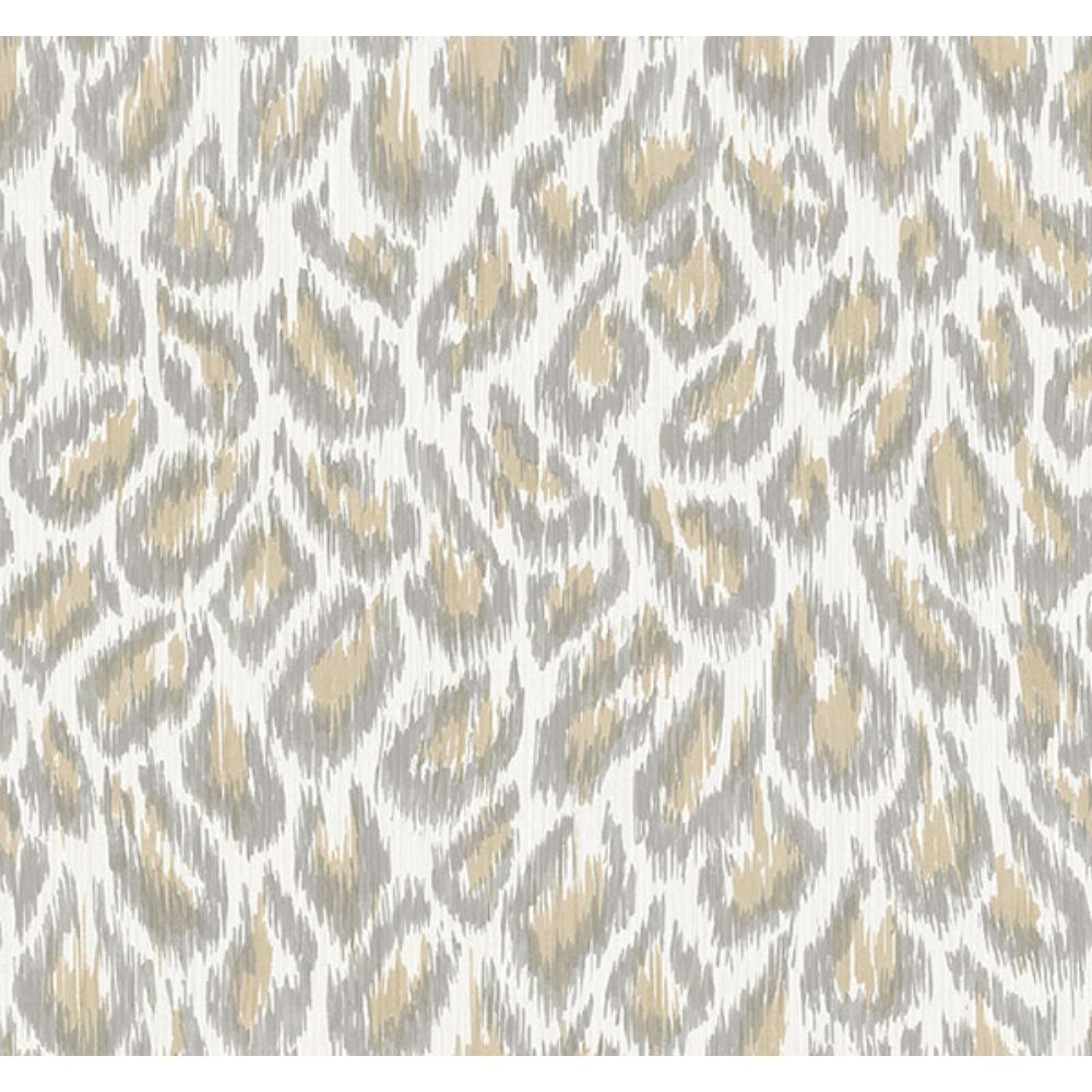 A-Street Prints by Brewster 2973-90305 Electra Wheat Leopard Spot String Wallpaper