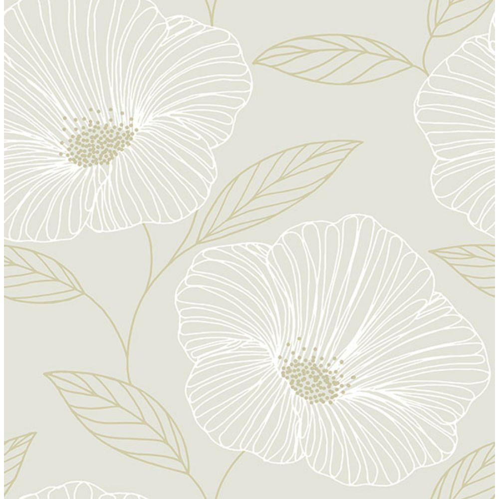 A-Street Prints by Brewster 2973-91131 Mythic Dove Floral Wallpaper