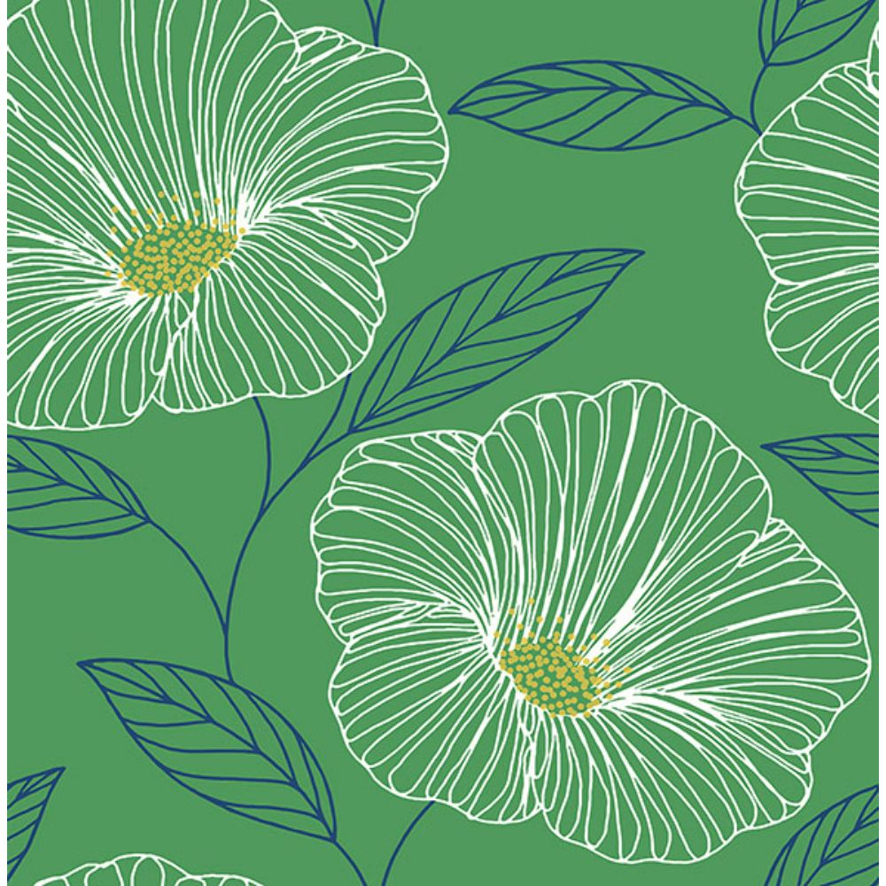 A-Street Prints by Brewster 2973-91133 Mythic Green Floral Wallpaper