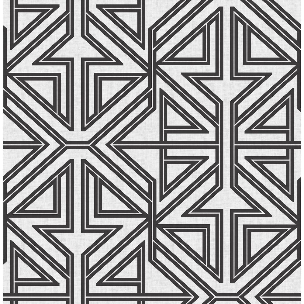 A-Street Prints by Brewster 2975-26231 Scott Living II Kachel Black Geometric Wallcovering