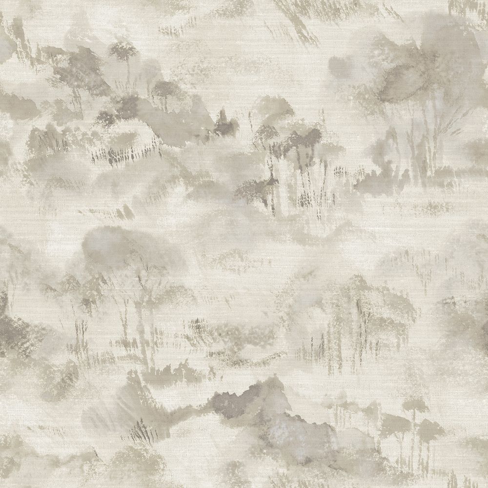 A-Street Prints by Brewster 2975-87546 Scott Living II Nara Taupe Toile Wallcovering