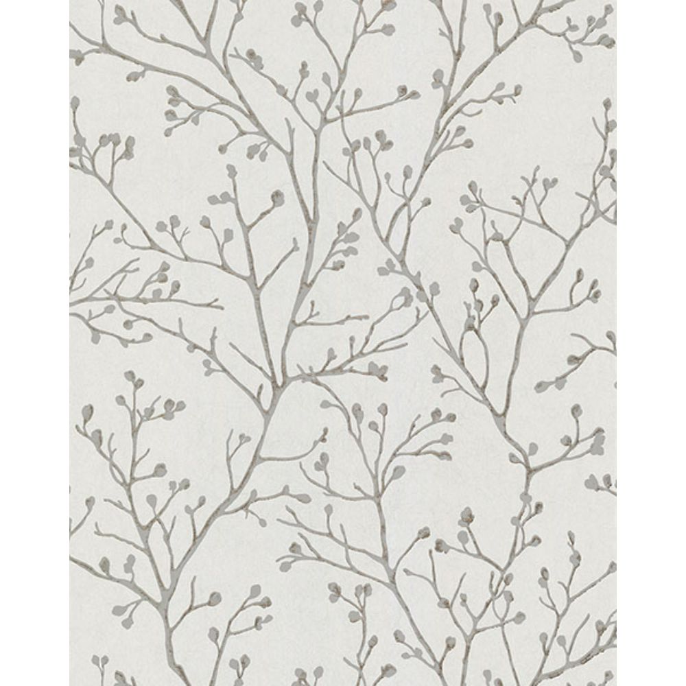 A-Street Prints by Brewster 2976-86453 Koura Silver Branches Wallpaper