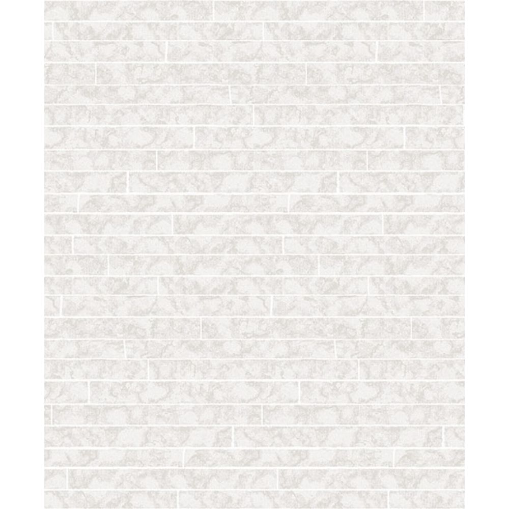 A-Street Prints by Brewster 2976-86526 Namari Silver Distressed Tile Wallpaper