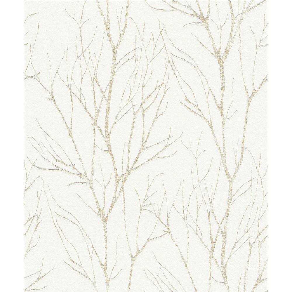 Advantage by Brewster 2979-37260-3 Diani Gold Metallic Tree Wallpaper