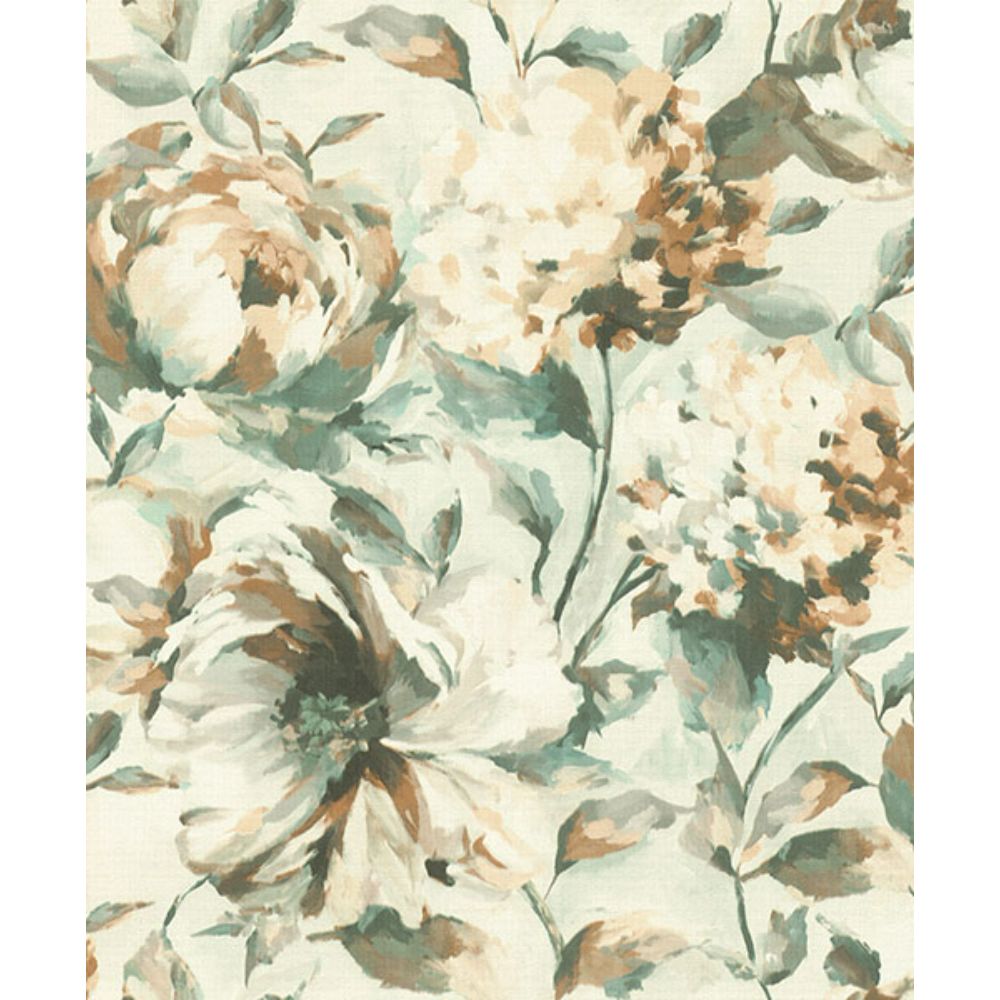 Advantage by Brewster 2980-485134 Attia Light Blue Floral Wallpaper