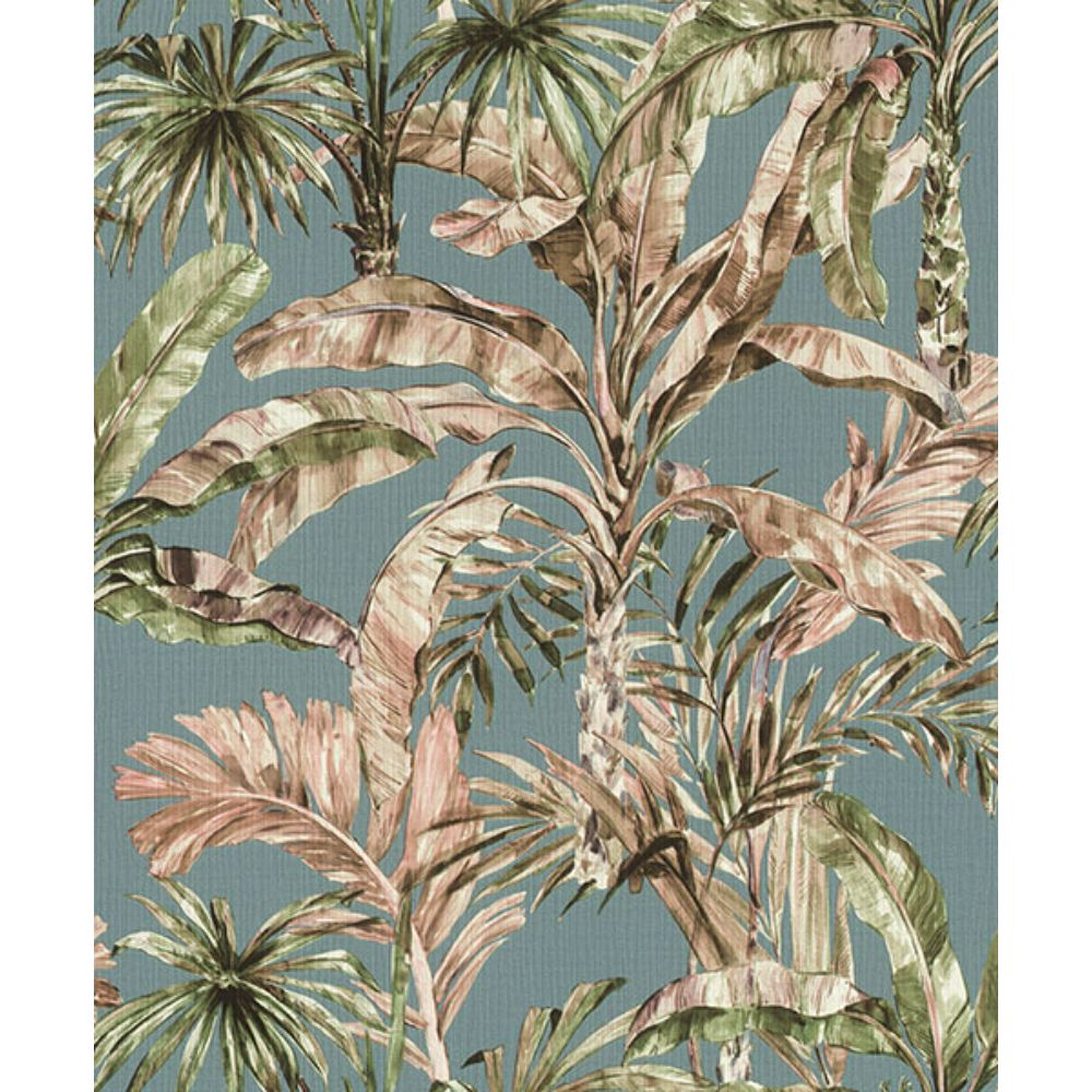 Advantage by Brewster 2980-485257 Calle Light Blue Tropical Wallpaper