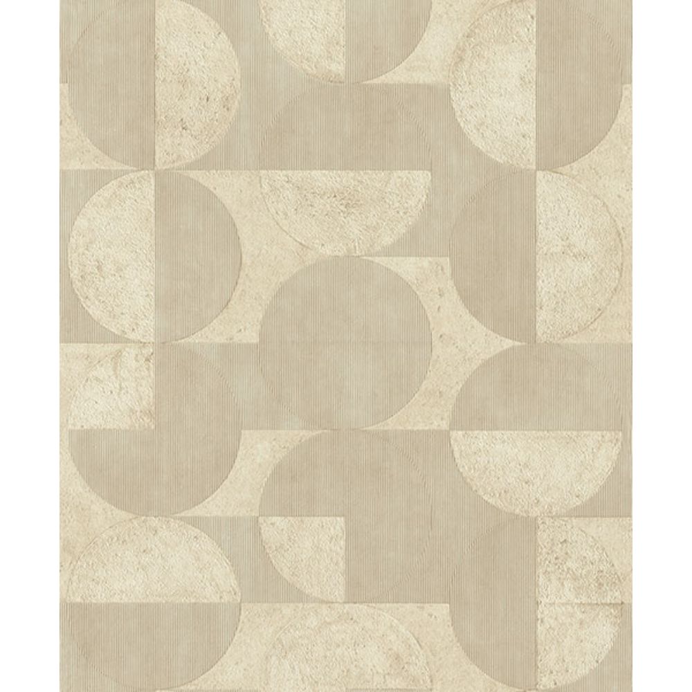 Advantage by Brewster 2980-521337 Barcelo Beige Circles Wallpaper