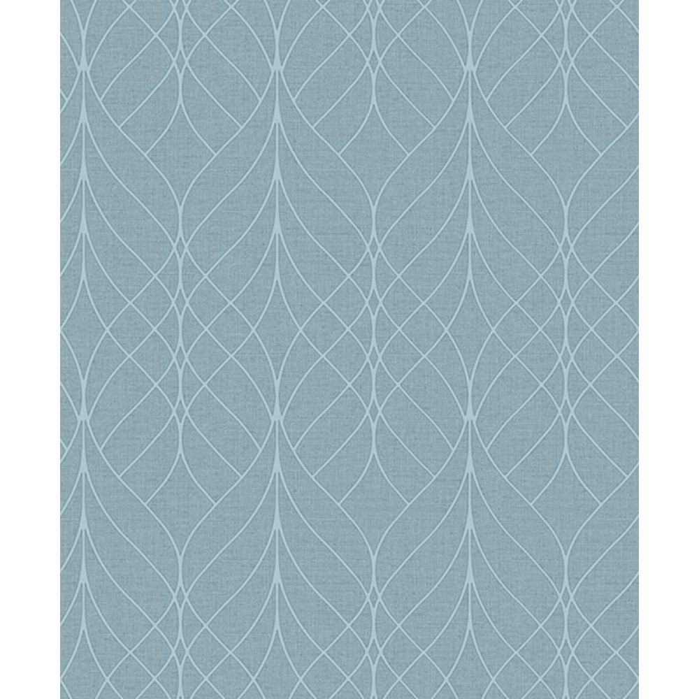 Advantage by Brewster 2980-M41901 Hartley Blue Geo Wallpaper