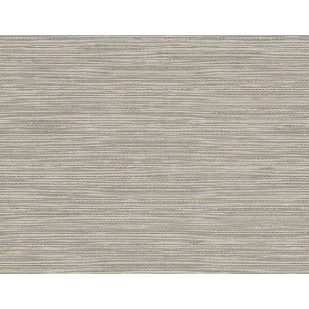 Warner by Brewster 2984-40905 Bondi Grey Grasscloth Texture Wallpaper