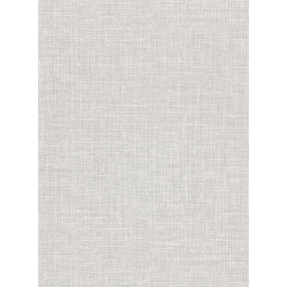 Warner by Brewster 2984-50308 Upton Light Grey Faux Linen Wallpaper