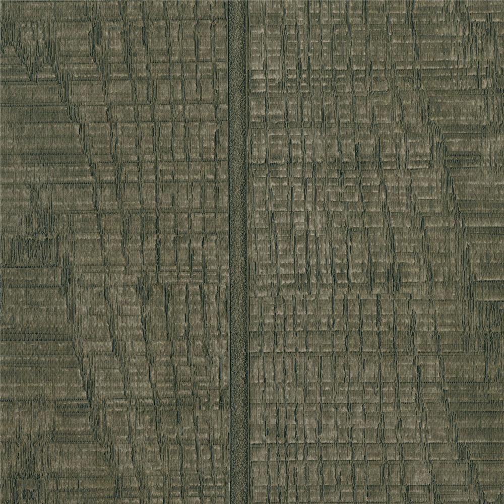 Warner Textures by Brewster 3097-09 Texture Espresso Timber Sidewall Wallpaper
