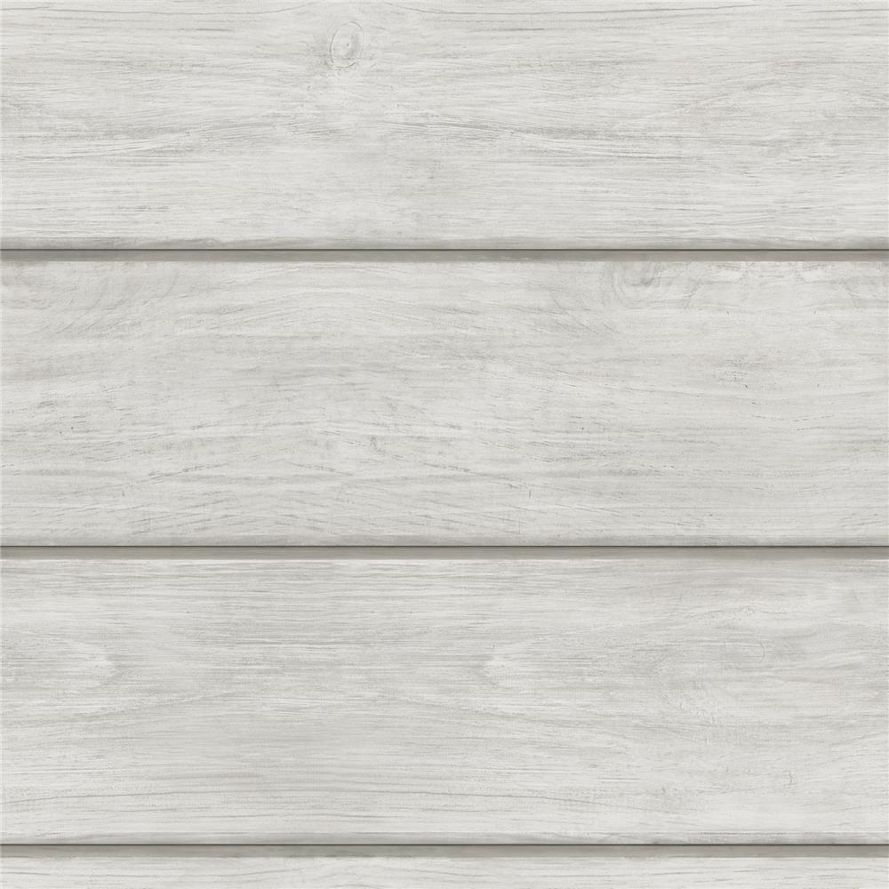 Chesapeake by Brewster 3115-12442 Farmhouse Susanna Light Grey Wood Planks Wallpaper