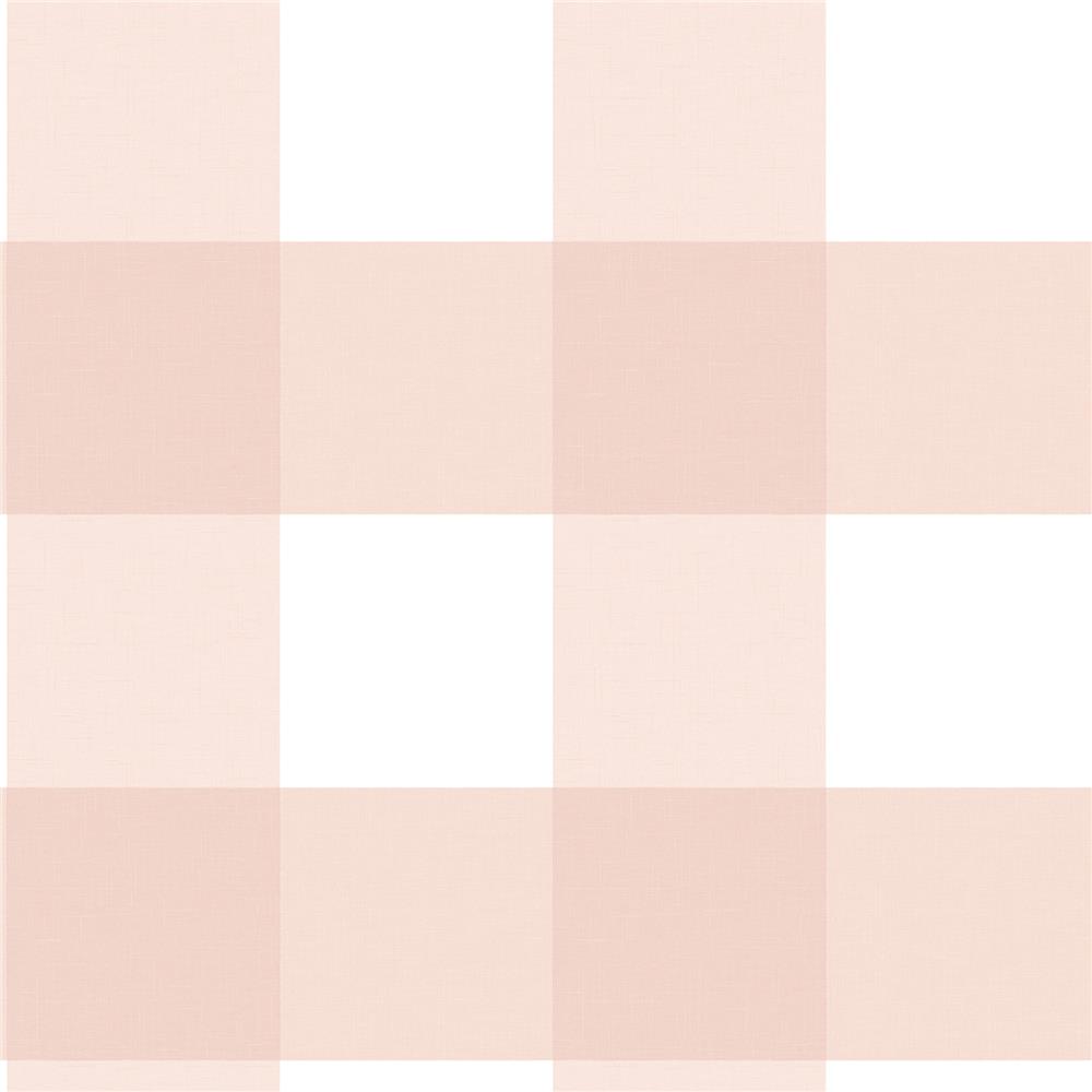 Chesapeake by Brewster 3115-12534 Farmhouse Selah Light Pink Gingham Wallpaper