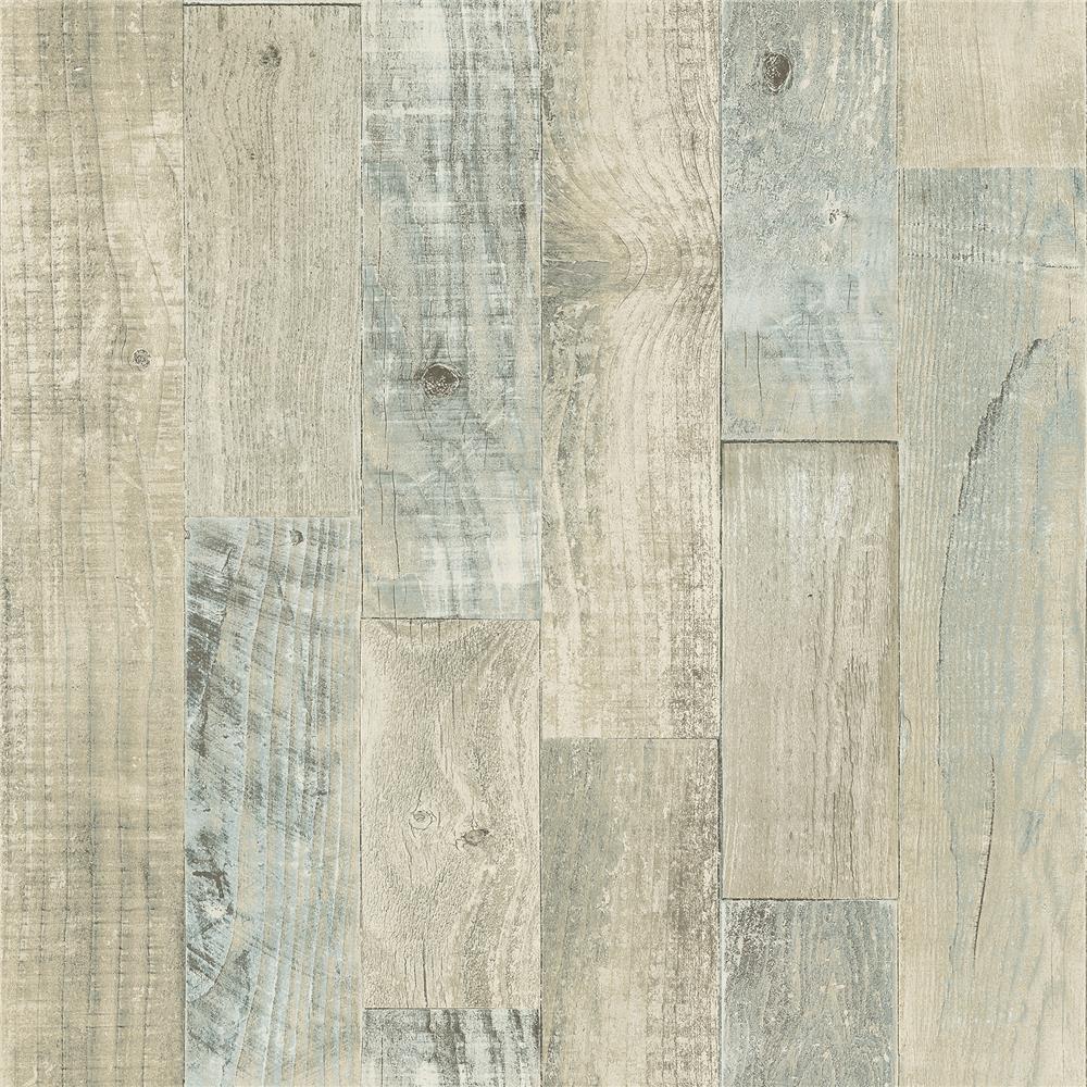 Chesapeake by Brewster 3118-12692 Birch & Sparrow Chebacco Beige Wooden Planks Wallpaper