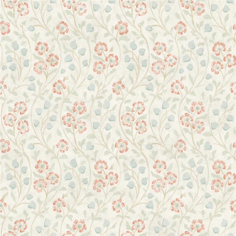 Chesapeake by Brewster 3119-13051 Patsy Multicolor Floral Wallpaper