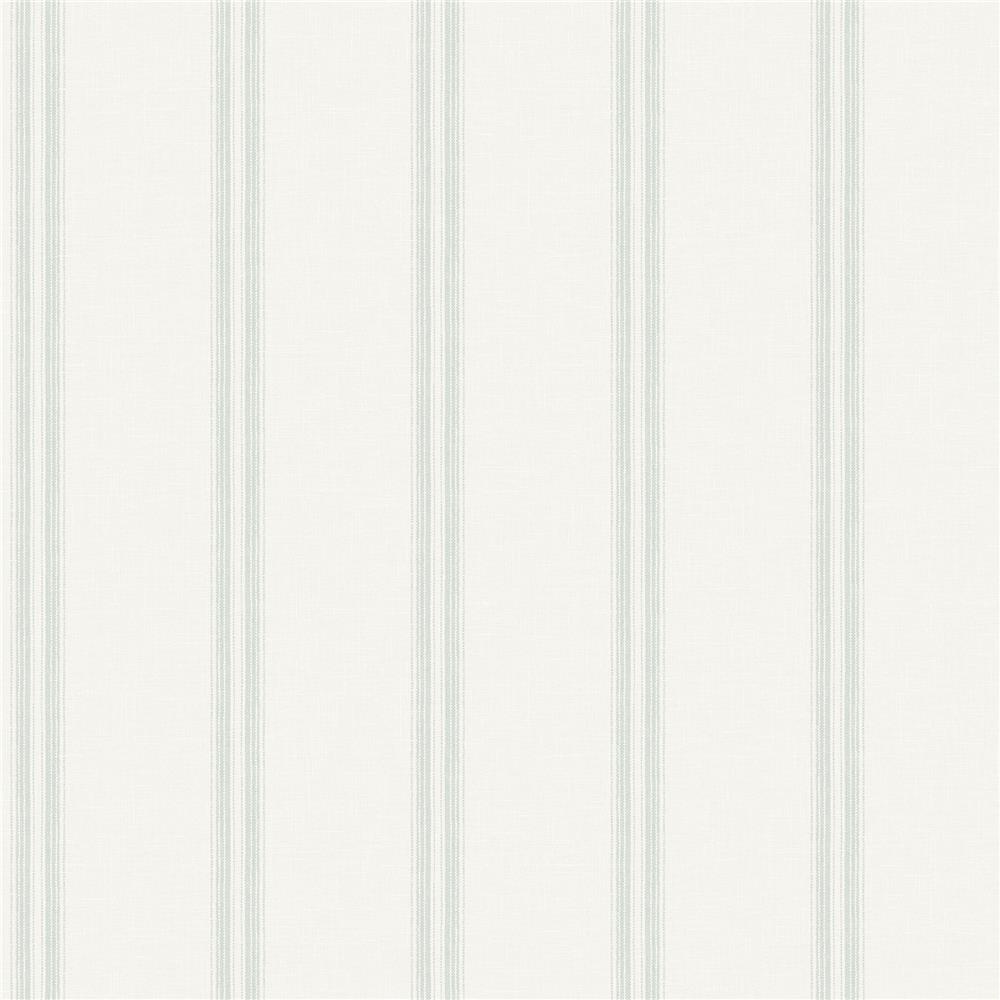 Chesapeake by Brewster 3119-13071 Johnny Teal Stripes Wallpaper