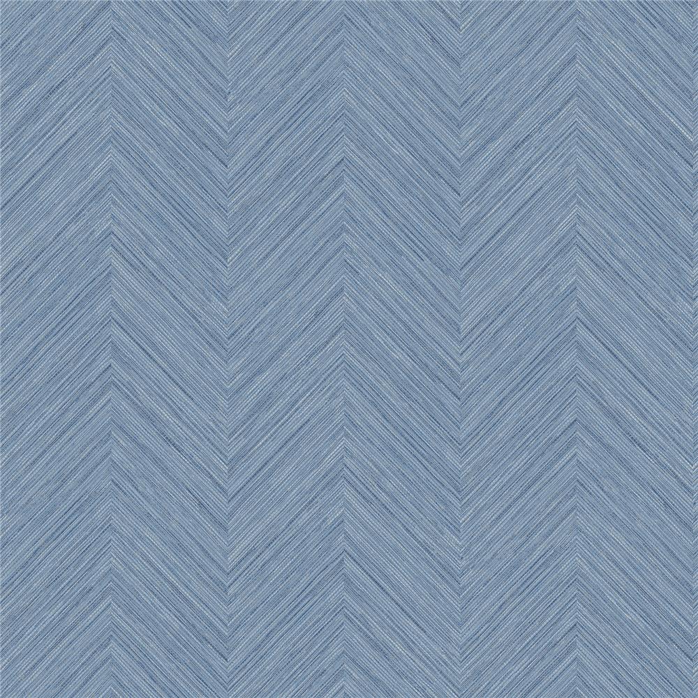 Chesapeake by Brewster 3120-13678 Sanibel Caladesi Blue Faux Linen Wallpaper