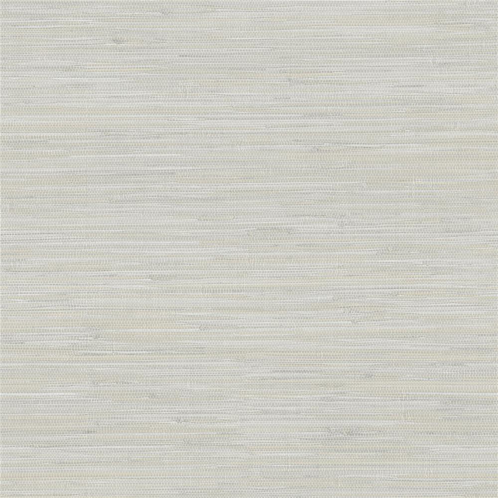 Chesapeake by Brewster 3120-256018 Sanibel Waverly Light Grey Faux Grasscloth Wallpaper