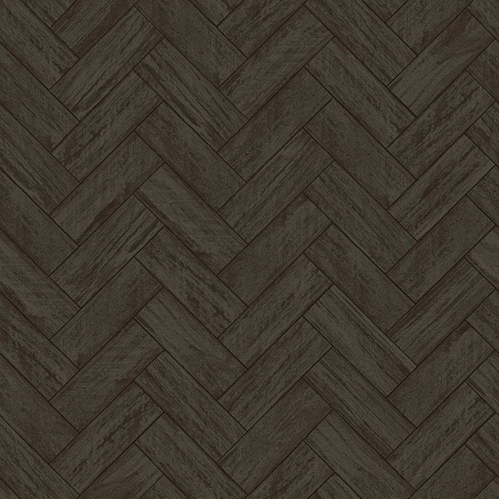 Chesapeake by Brewster 3122-10110 Kaliko Charcoal Wood Herringbone Wallpaper