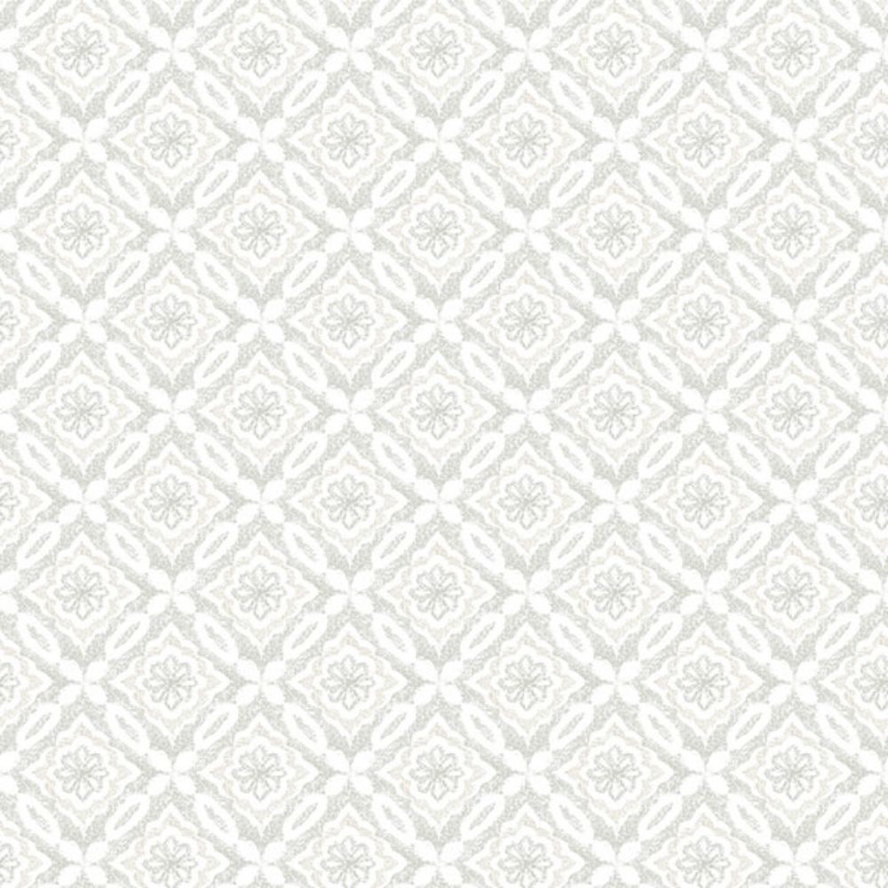Chesapeake by Brewster 3122-10700 Hugson Grey Quilted Damask Wallpaper