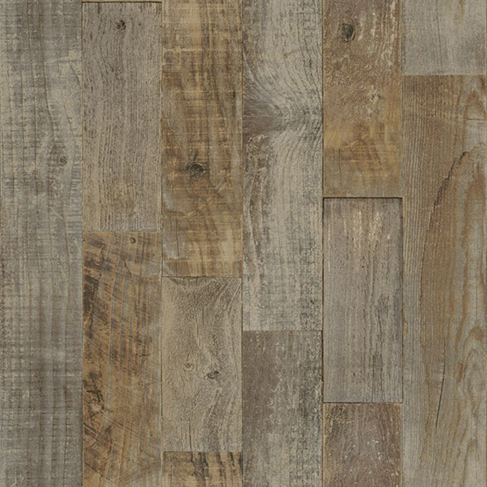 Chesapeake by Brewster 3123-12693 Chebacco Brown Wooden Planks Wallpaper