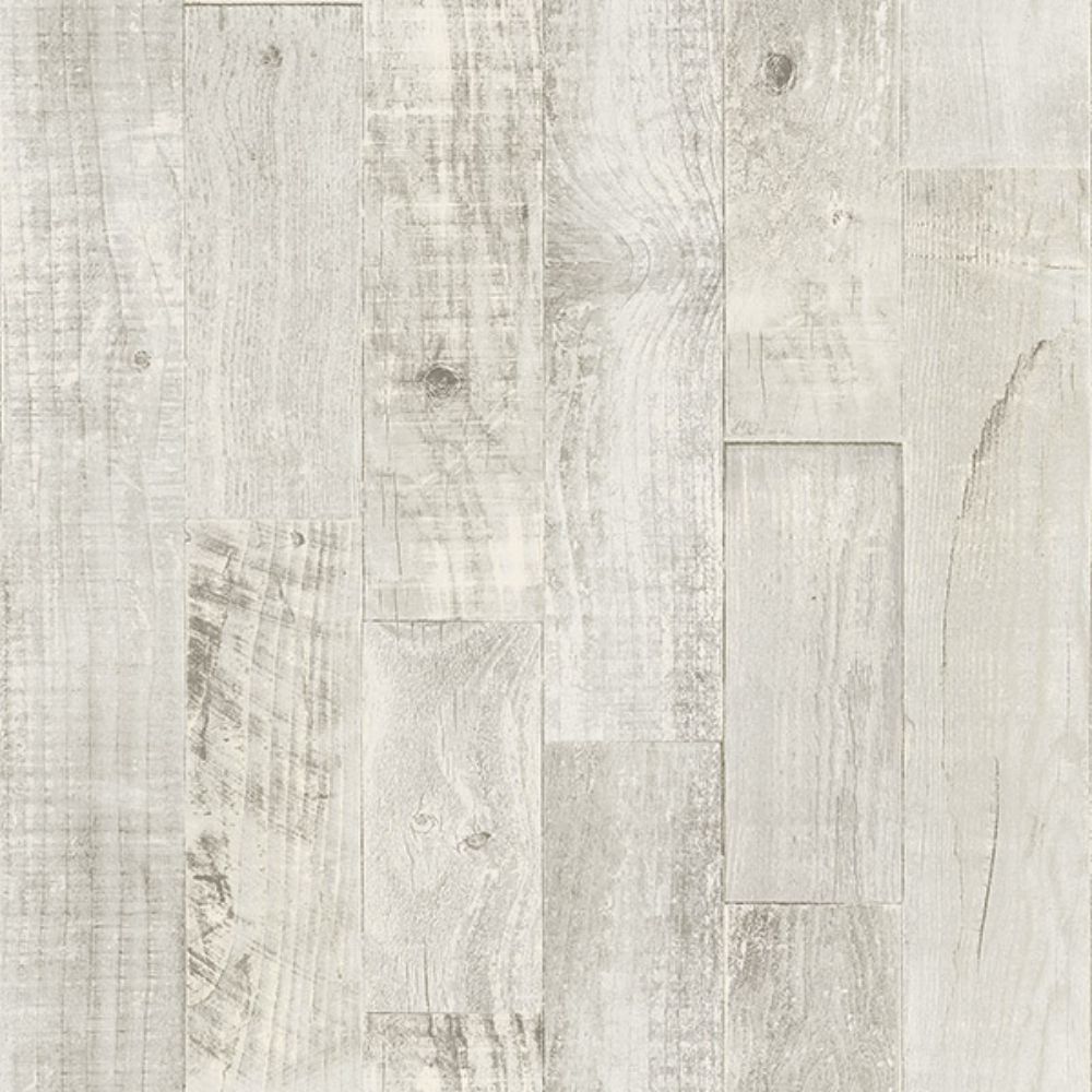 Chesapeake by Brewster 3123-12694 Chebacco Light Grey Wooden Planks Wallpaper