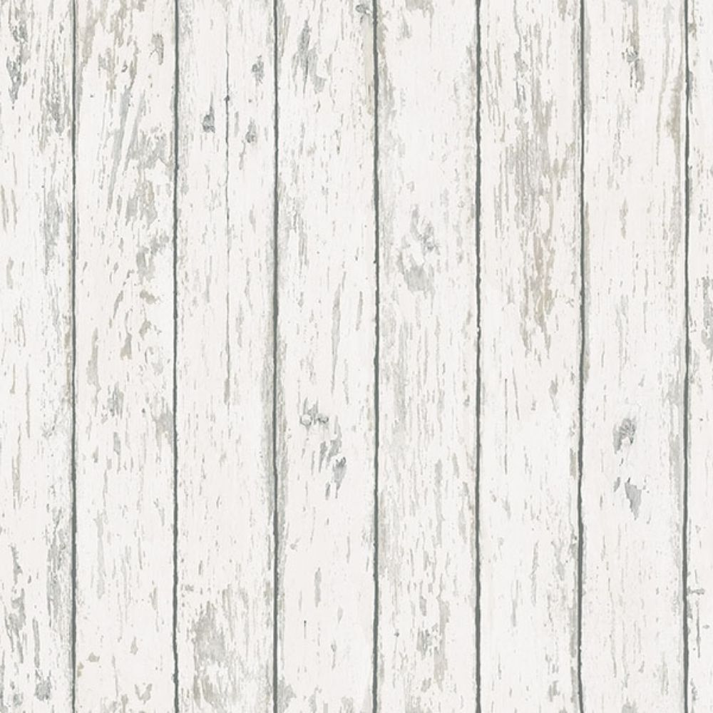 Chesapeake by Brewster 3123-13283 Harley Off-White Weathered Wood Wallpaper