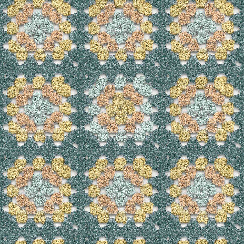 Chesapeake by Brewster 3124-13862 Maud Teal Crochet Geometric Wallpaper