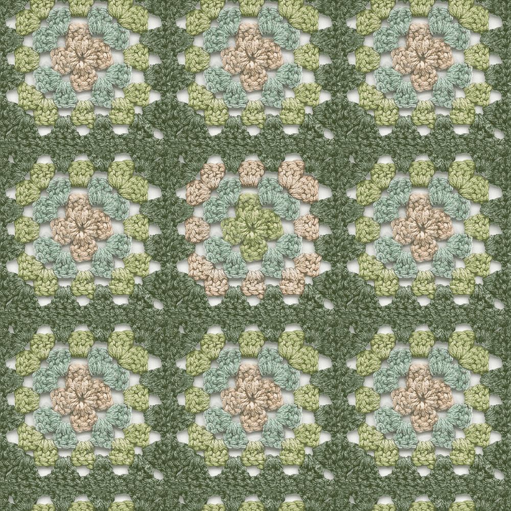 Chesapeake by Brewster 3124-13863 Maud Green Crochet Geometric Wallpaper