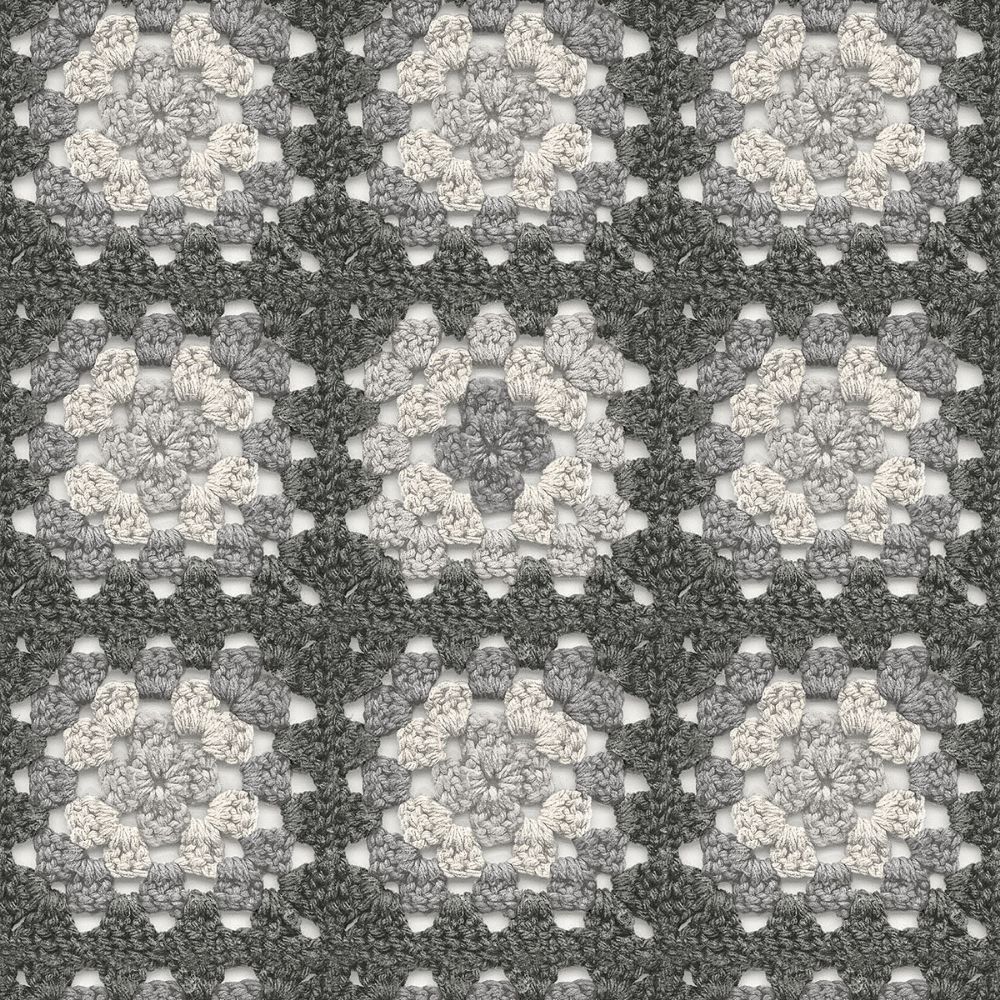 Chesapeake by Brewster 3124-13865 Maud Grey Crochet Geometric Wallpaper