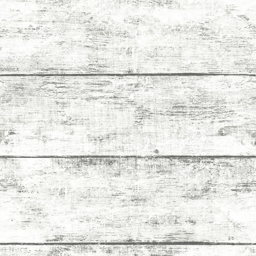 Chesapeake by Brewster 3124-13971 Cabin White Wood Planks Wallpaper