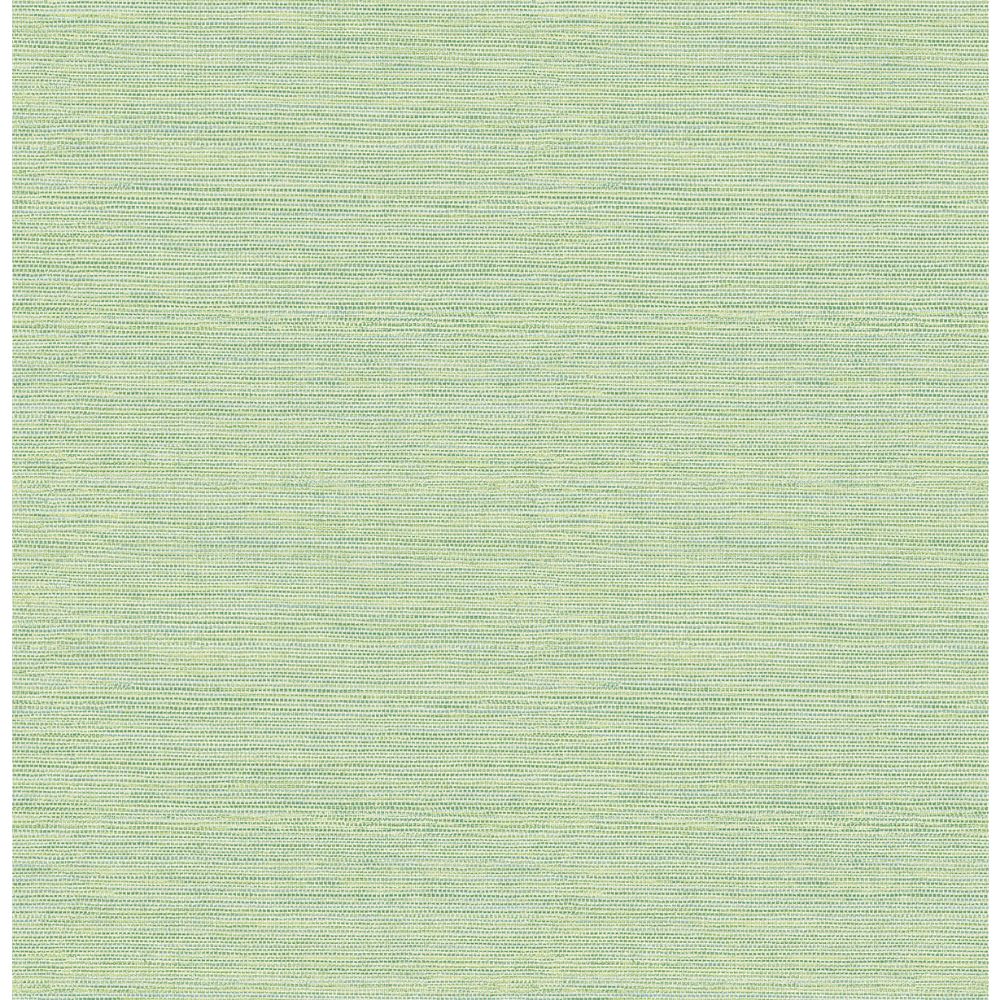 Chesapeake by Brewster 3124-24284 Agave Green Faux Grasscloth Wallpaper