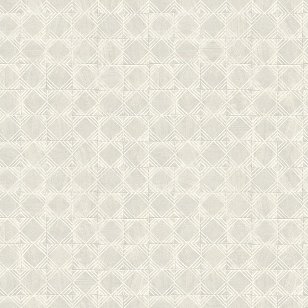 Chesapeake by Brewster 3125-72309 Button Block Light Grey Geometric Wallpaper
