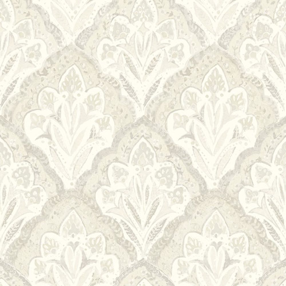 Chesapeake by Brewster 3125-72339 Mimir Dove Quilted Damask Wallpaper