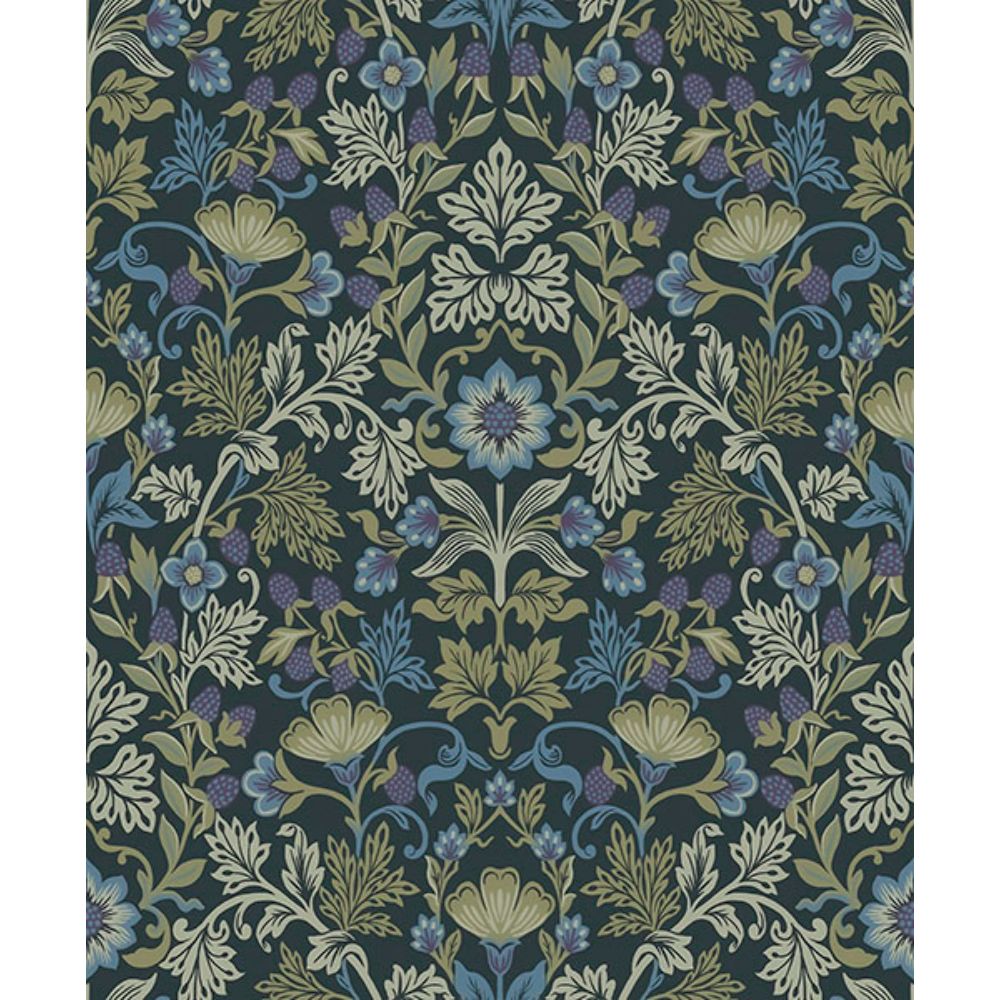 Eijffinger by Brewster 316002 Lila Periwinkle Strawberry Floral Wallpaper