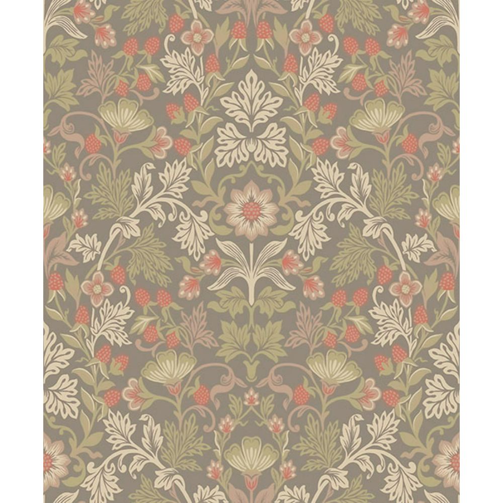 Eijffinger by Brewster 316007 Lila Moss Strawberry Floral Wallpaper