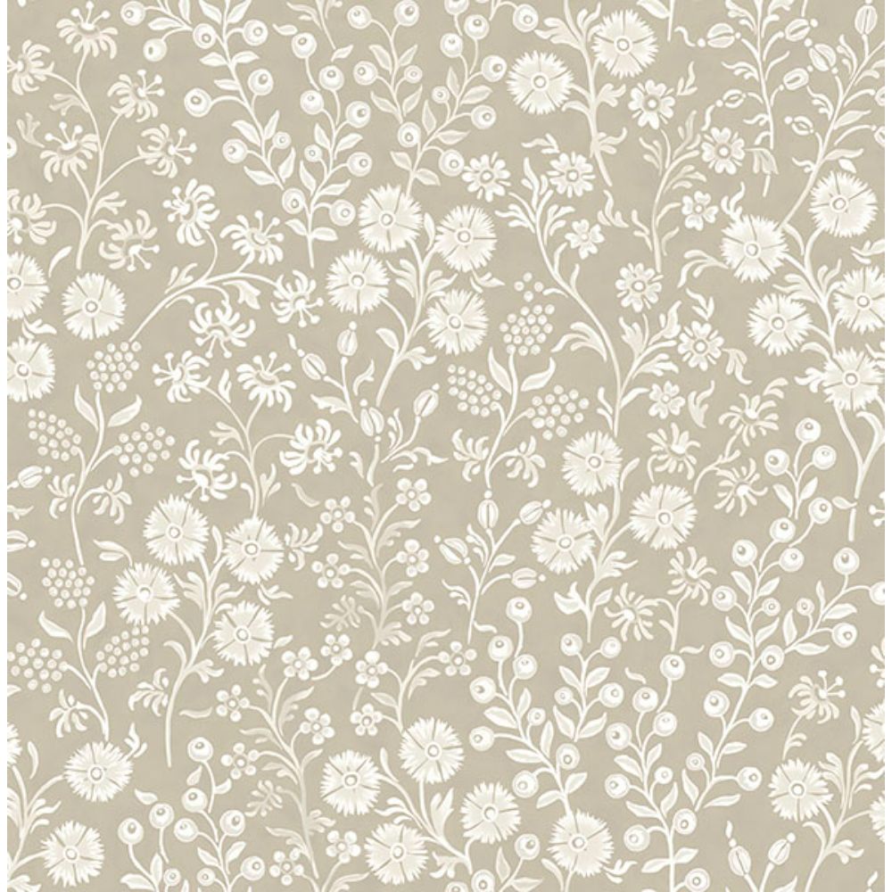 Eijffinger by Brewster 316041 Liana Taupe Trail Wallpaper