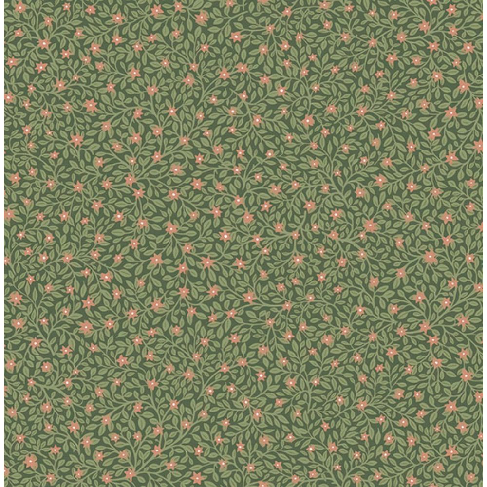 Eijffinger by Brewster 316055 Marguerite Green Floral Wallpaper