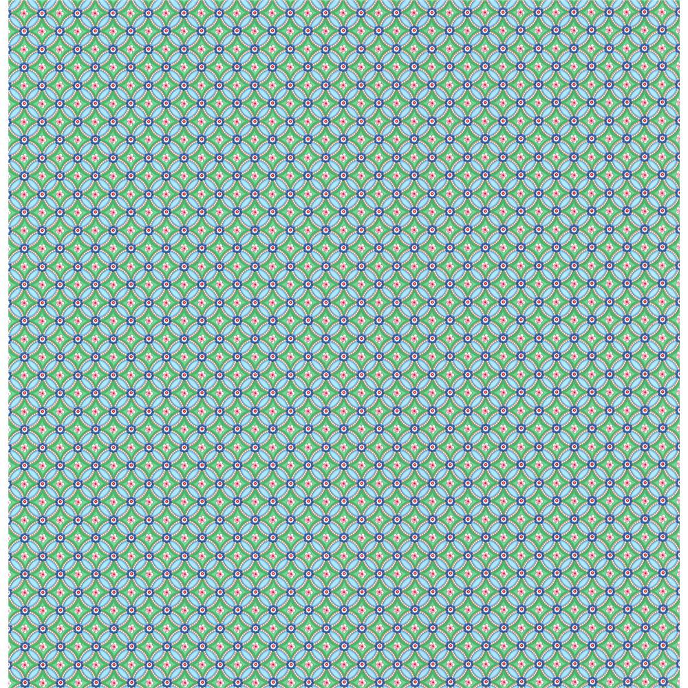 Eijffinger by Brewster 341026 Pip III Eebe Green Floral Geometric Wallpaper in Green