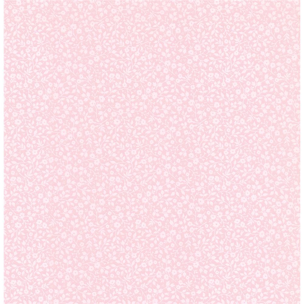 Eijffinger by Brewster 341063 Pip III Gretel Pink Floral Meadow Wallpaper in Pink