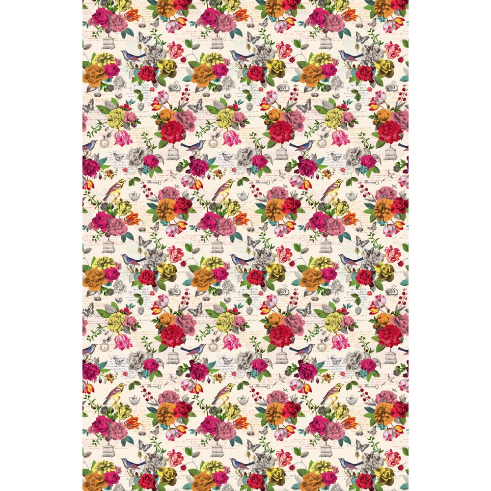 Eijffinger by Brewster 341092 Pip III Flowers Mural Wallpaper in Multicolored Color