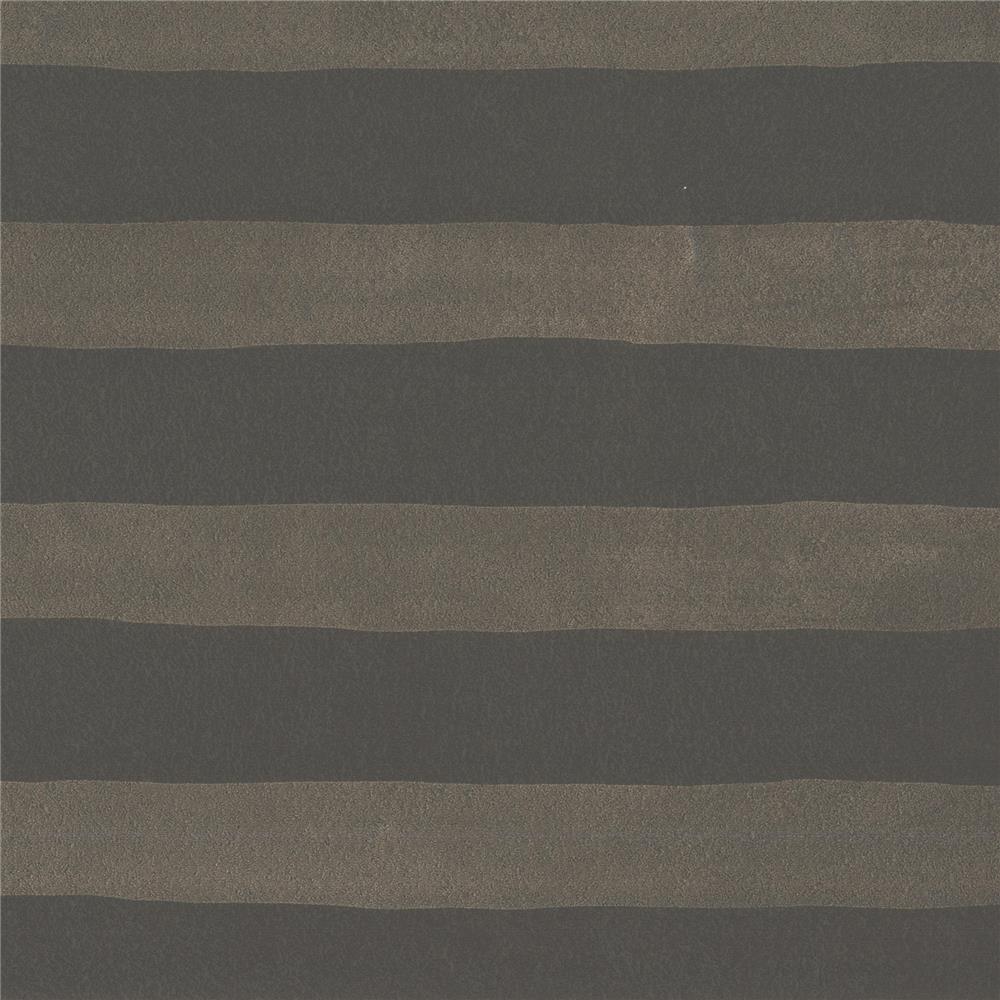 Eijffinger by Brewster 341762 Yasmin Rajah Charcoal Stripes Wallpaper in Charcoal