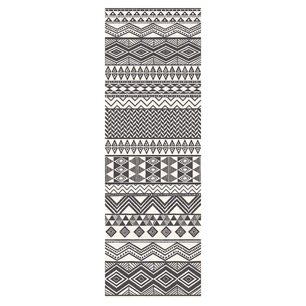 Eiffinger by Brewster 356206 Black & Light Aztec Stripe Cream Geometric Mural