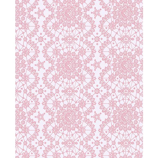 Eijffinger by Brewster 359011 Myte Pink Lace Wallpaper