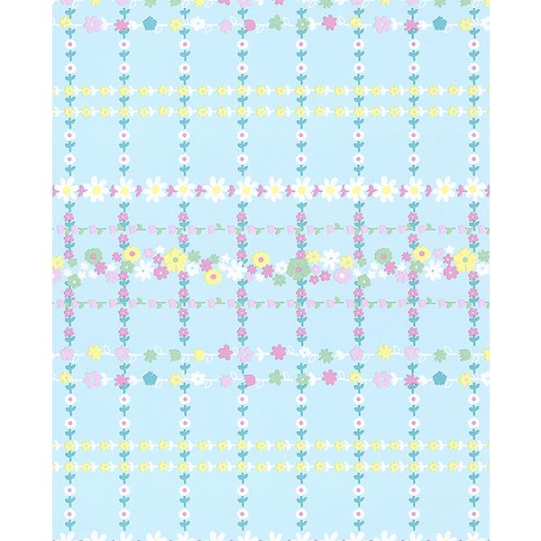 Eijffinger by Brewster 359032 Belina Light Blue Flower Check Wallpaper